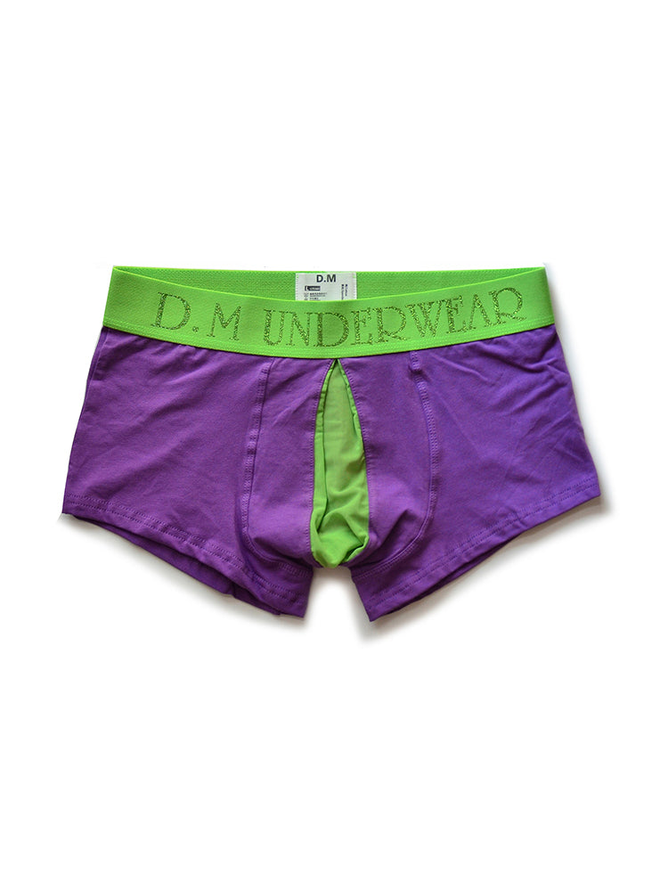 2 Pack Men's Mesh Transparent Open-Cut Cotton Mesh Trunks