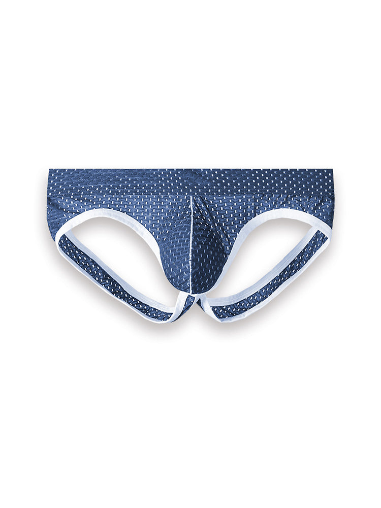 3 Pack Men's Breathable Mesh Ice Silk Sexy Stretch Fit Jockstrap