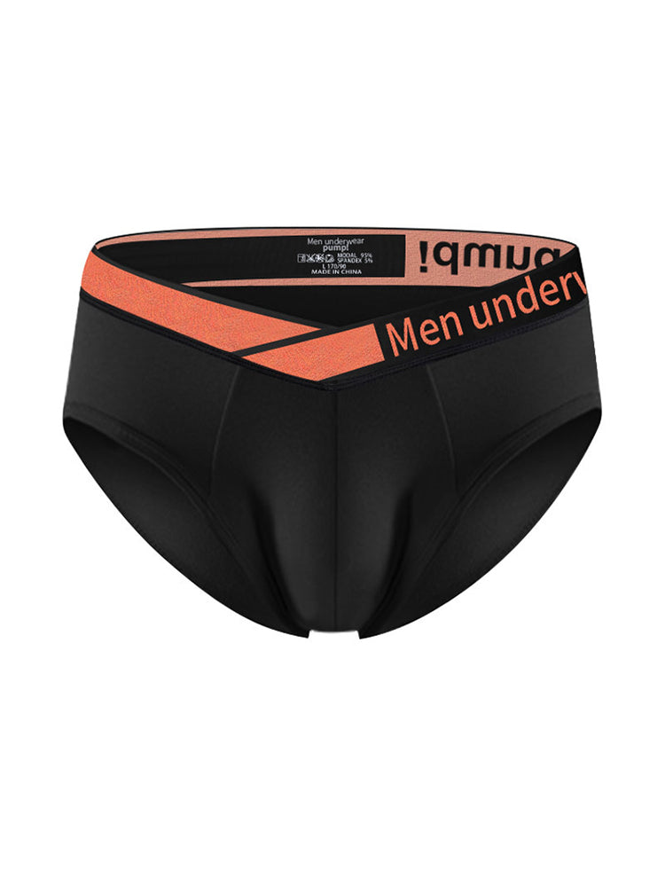 2 Pack Men's Stylish V-Shaped Waistband Briefs