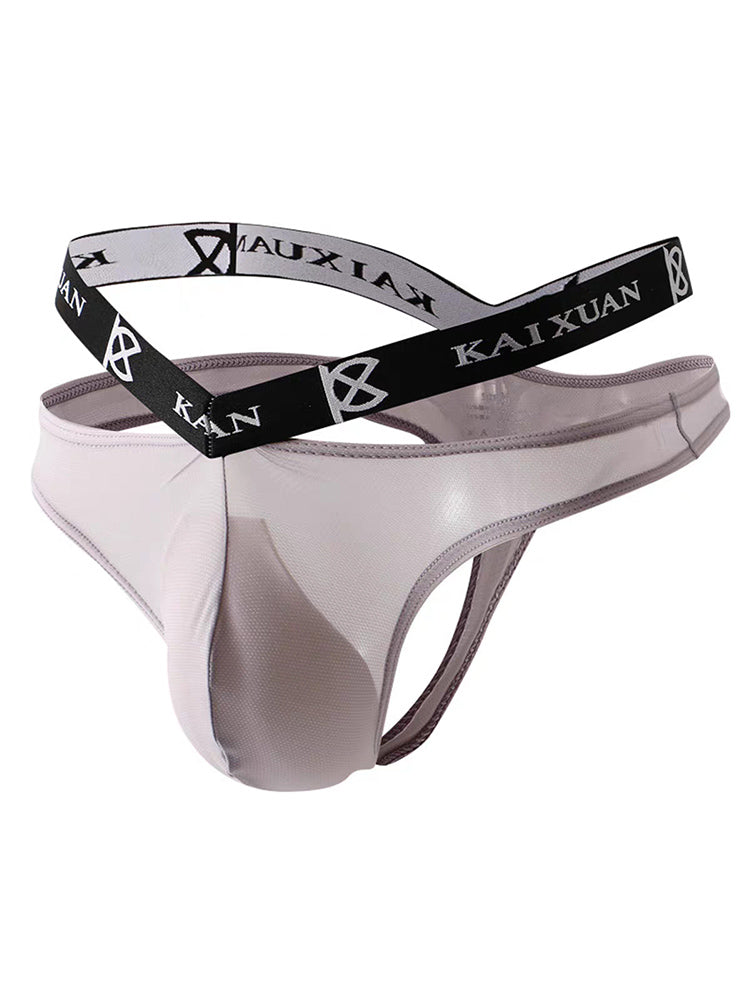 3 Pack Men's Sexy Ice Silk Mesh Breathable Erotic Thong & Strings