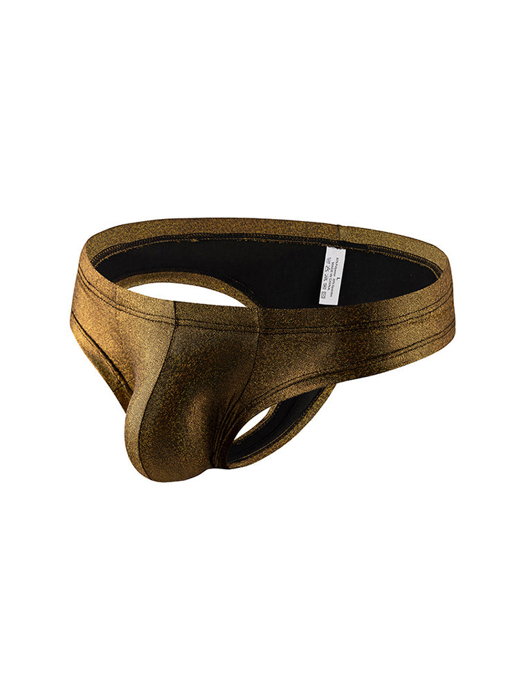 3 Pack Men's Sparkle Thongs in Solid Colors