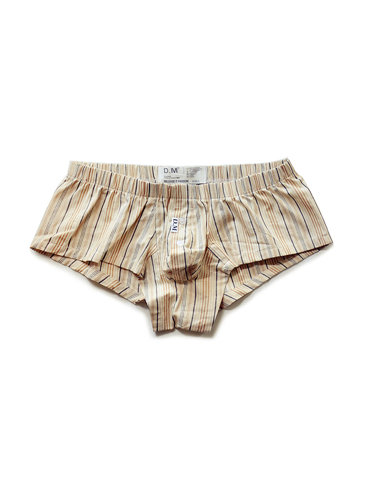 Mens Plaid Front Pouch Boxer Shorts