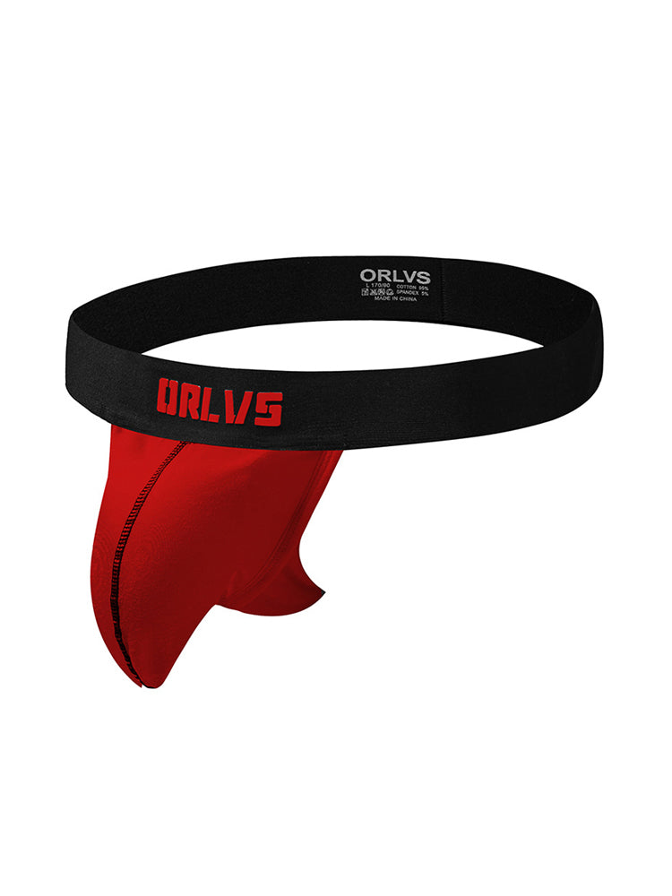 3 Pack Low-Cut Cotton Men's Thong with Enhanced Pouch