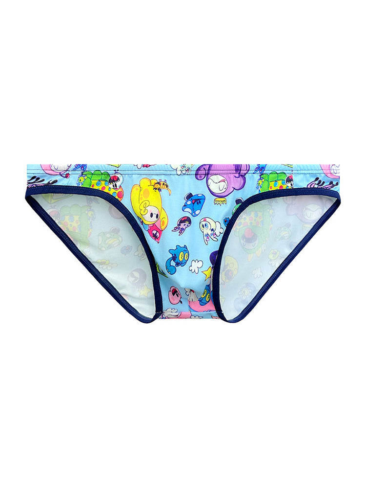 2-pack Men's Breathable Sports Cartoon Print Bikini