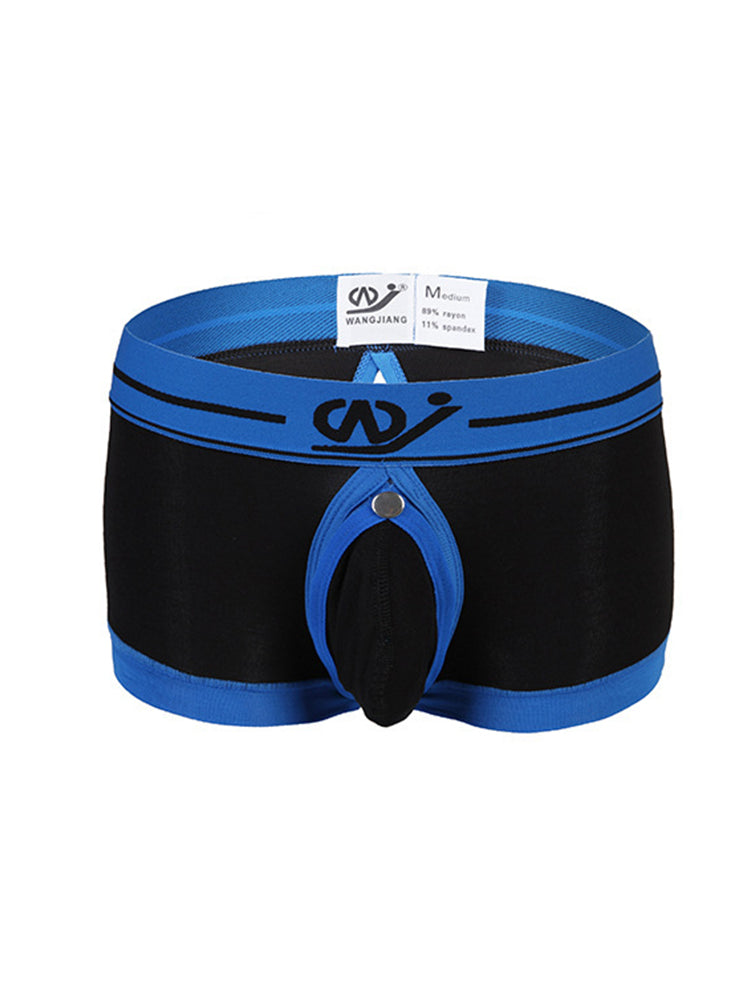 2 Pack Men's Large Pouch Back Opening Sexy Trunks