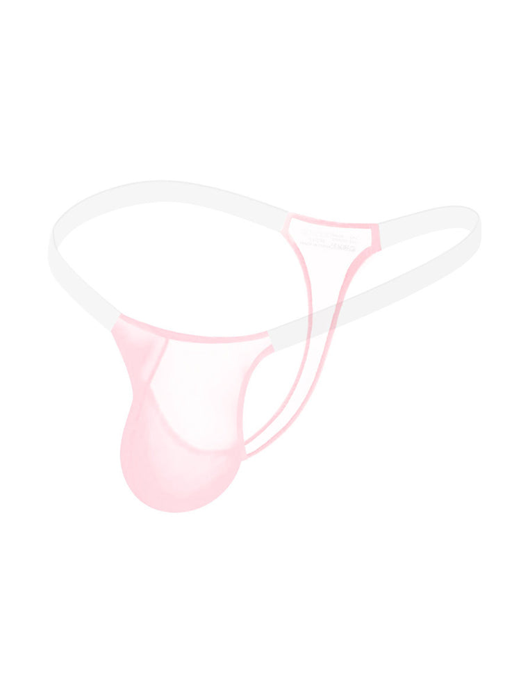 2 Pack Men's Sexy Seamless Semi-Transparent Thong & Strings