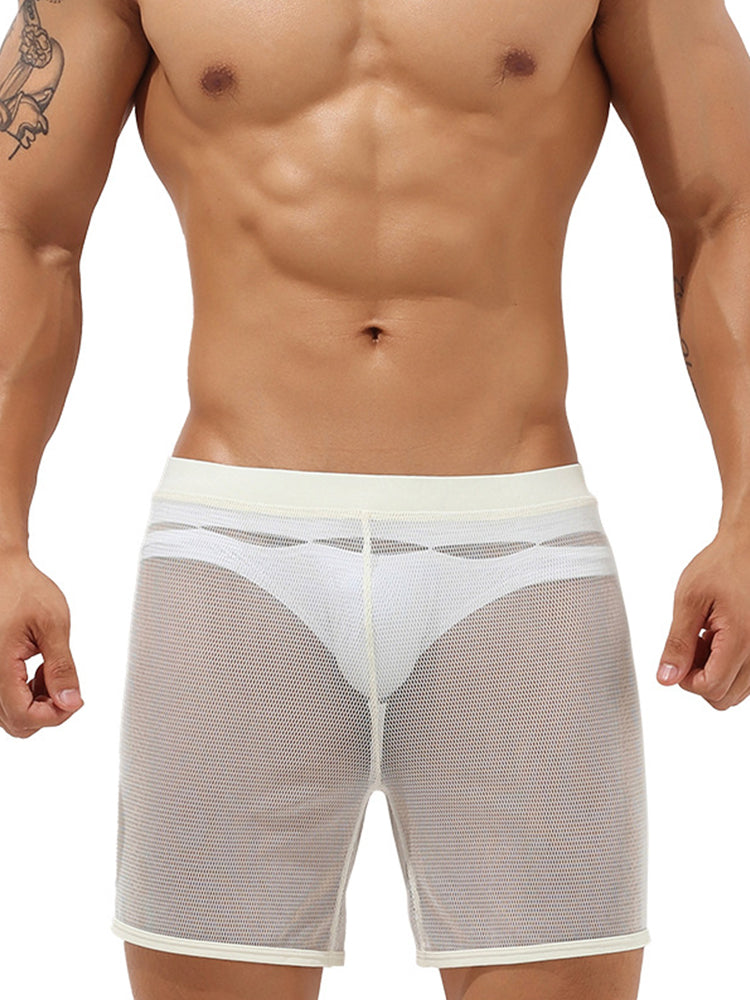 Men’s Sexy See Through Mesh Boxer Shorts