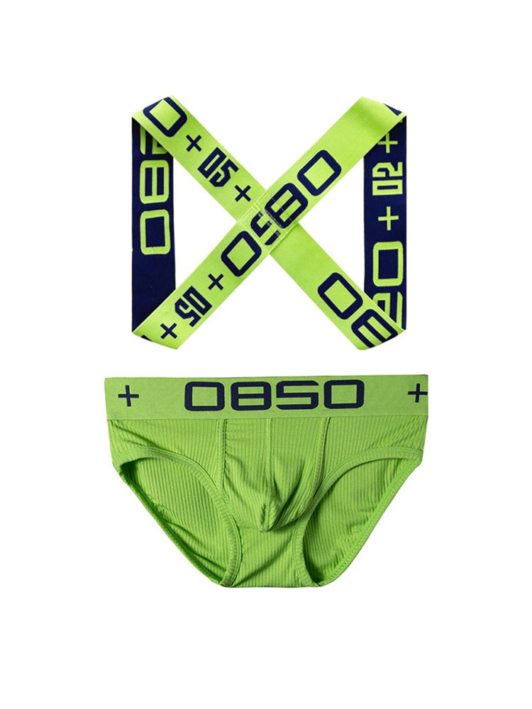 Men's Ultra-Soft Cotton Supportive Fit Activewear Shoulder Strap & Underwear