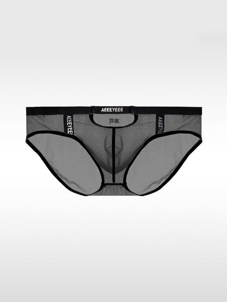 Men's Low Waist Narrow Waist Ice Silk Breathable Convex Pocket Briefs