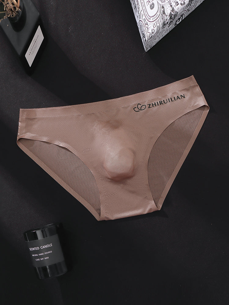 3 Pack Men's Ultra-Thin Seamless Ice Silk Cool-Touch Briefs