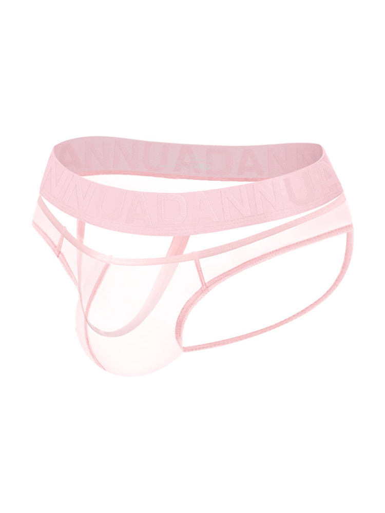 2 Pack Men's Stretch Solid Color Sexy Crotch Single-Layer Briefs