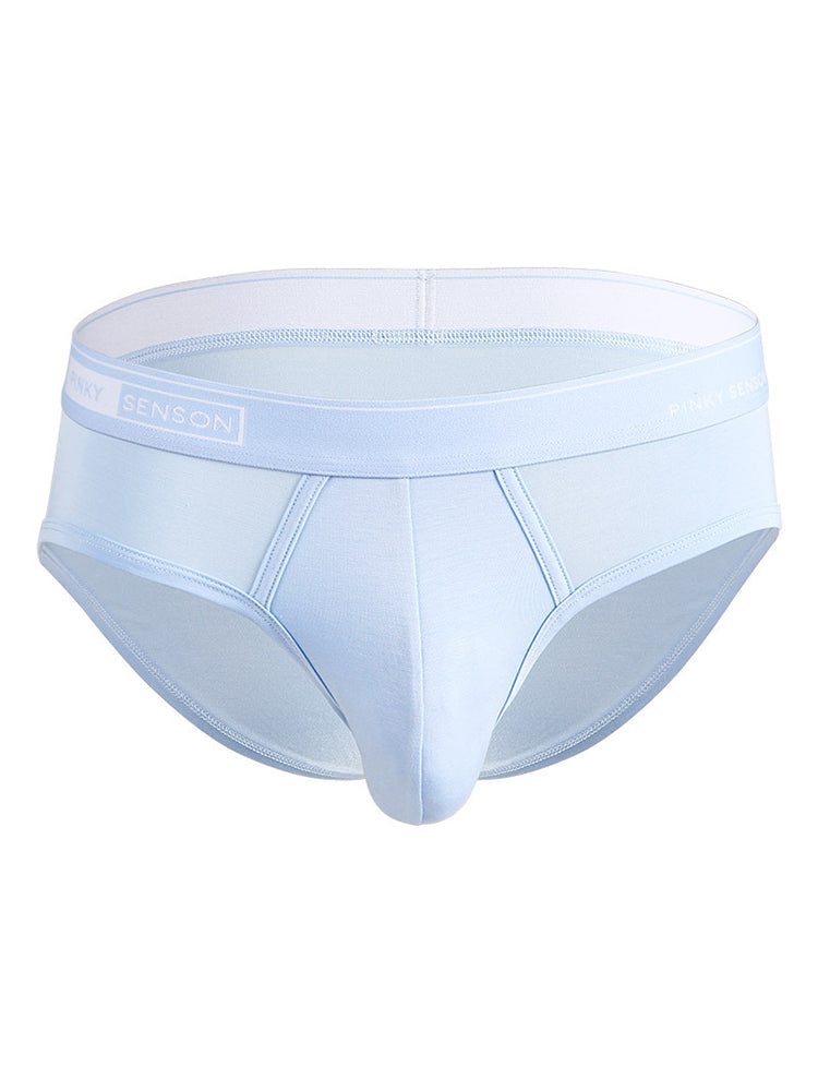 4 Pack Men's Modal Skin-Friendly Solid Color Mid-Rise Briefs