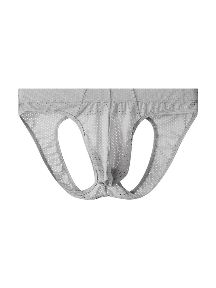 3 Pack Men's Sexy Mesh Transparent Big Pouch Jockstrap