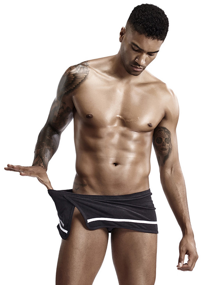 Men's Stylish Homewear Cotton Toweling Side Slit Shorts