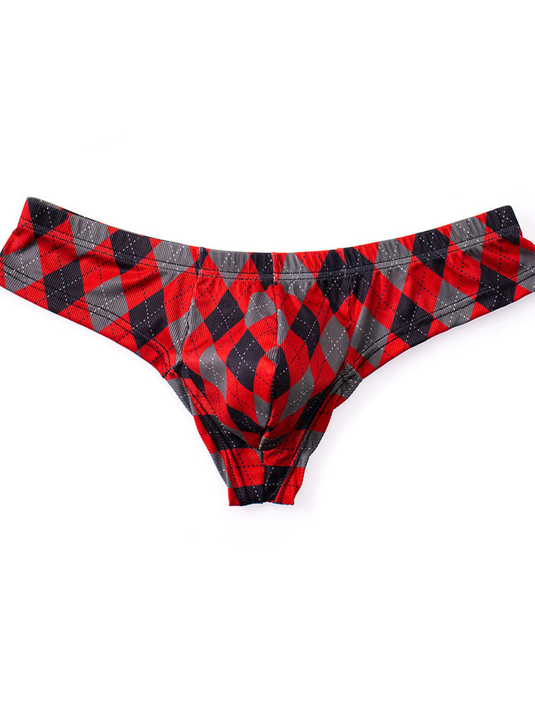 Men’s Low-Rise U-Convex Print Thong