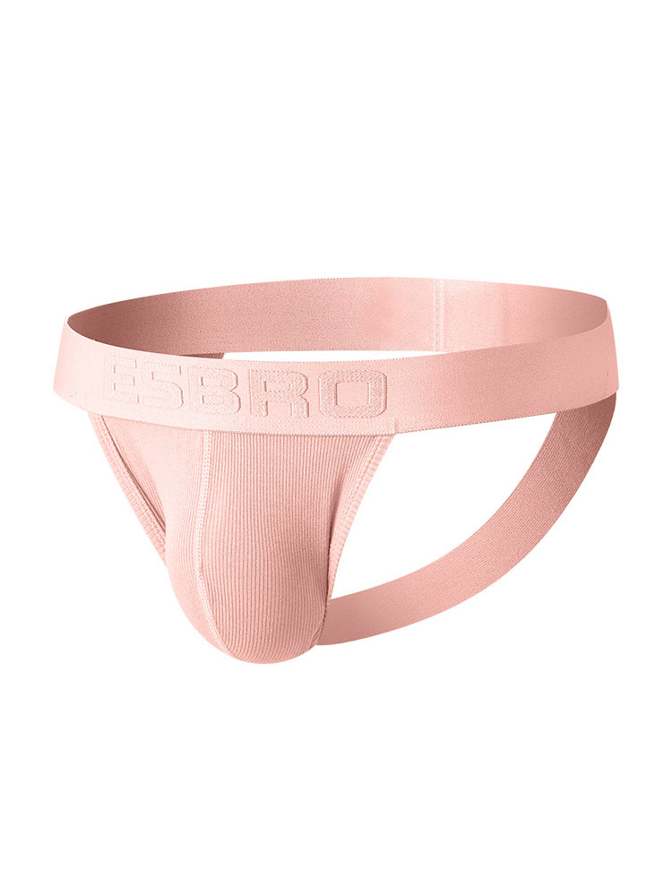 2 Pack Men's Ribbed U-Pouch Sexy Jockstrap