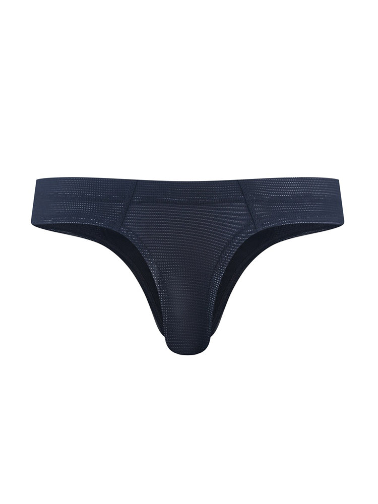 Men's Simple Breathable Mesh Pouch Thong & Strings