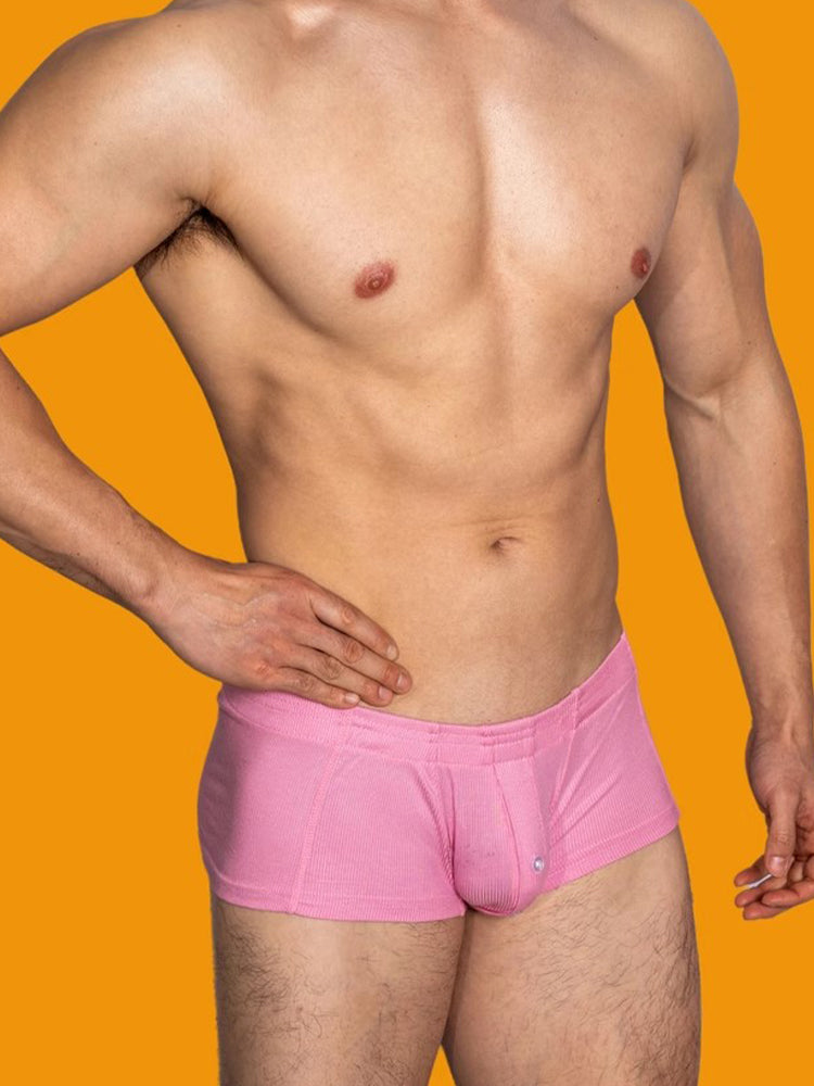 2-pack Men's Solid Color Comfortable Button-down Trunks