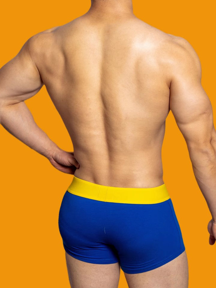 2 Pack Men's Mesh Transparent Open-Cut Cotton Mesh Trunks