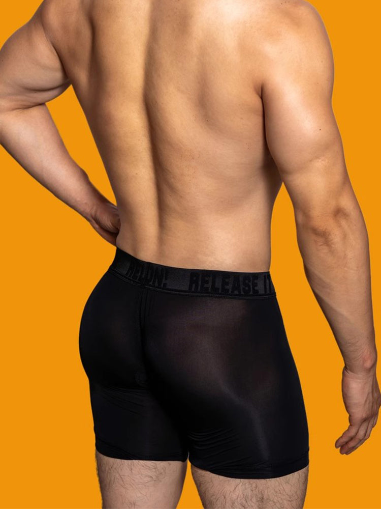 2 Pack Men's Trendy Breathable Ice Silk Boxer Briefs