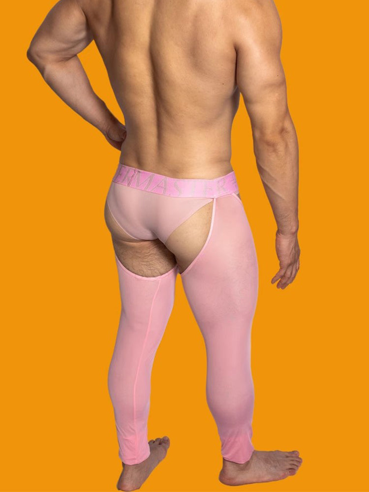 Men's Low-Waist Sexy Hollow Silk-Smooth Semi-Transparent Thermal Pants