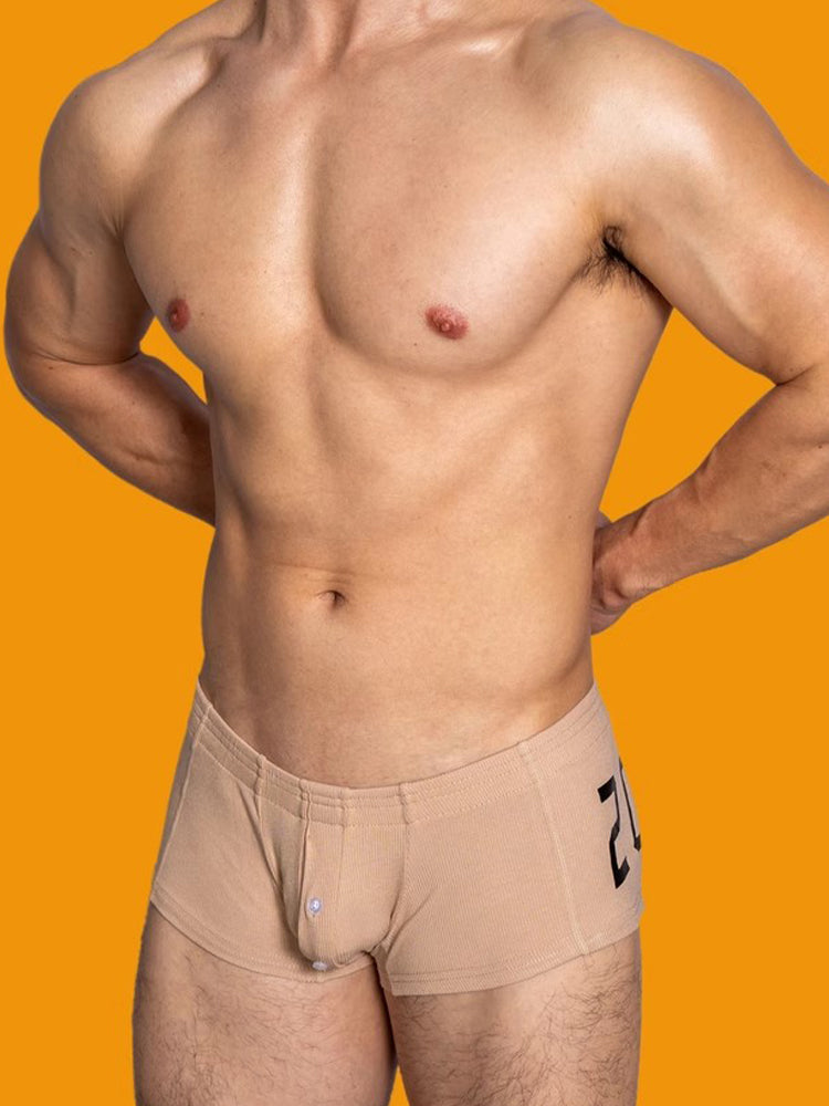 2-pack Men's Solid Color Comfortable Button-down Trunks