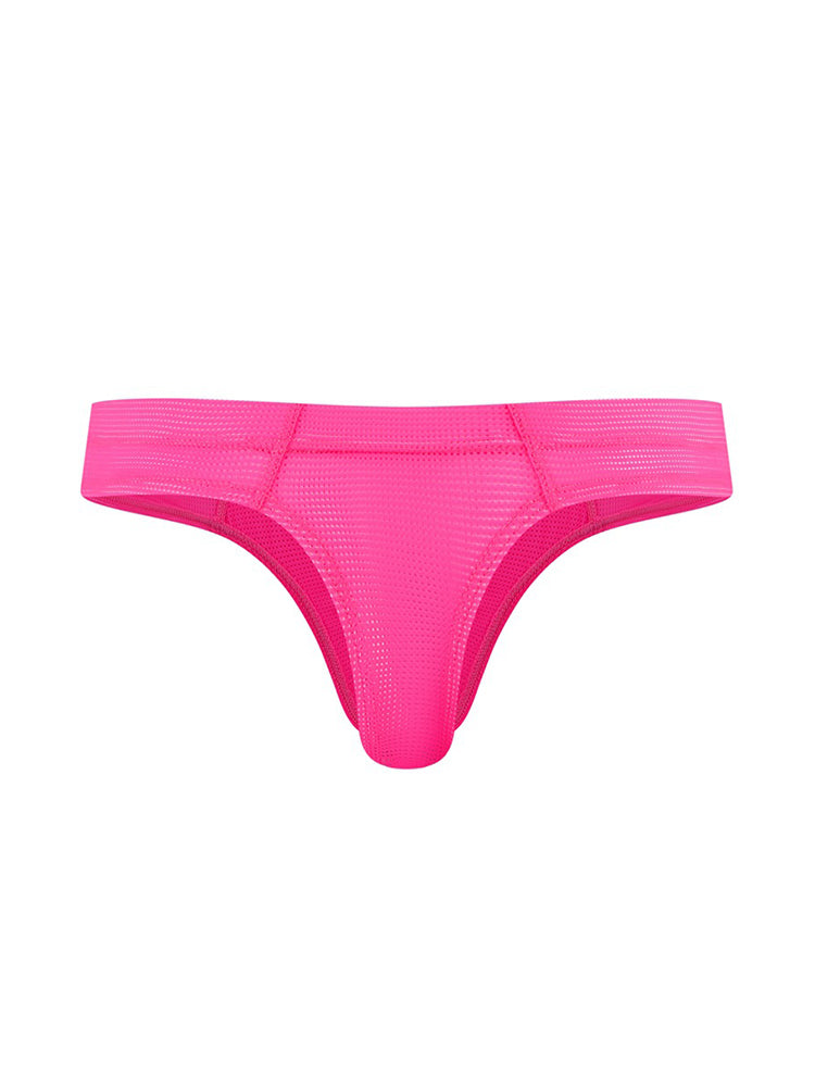 Men's Simple Breathable Mesh Pouch Thong & Strings