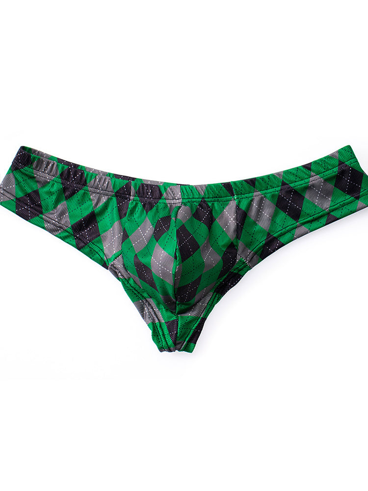 Men’s Low-Rise U-Convex Print Thong