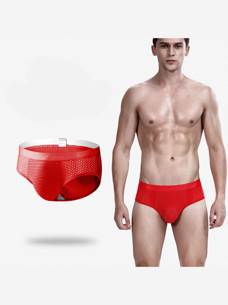 4 Pack Breathable Ice Silk Antibacterial Men's Briefs