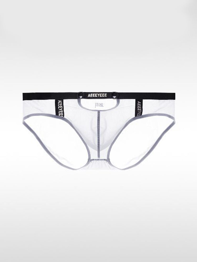 Men's Low Waist Narrow Waist Ice Silk Breathable Convex Pocket Briefs