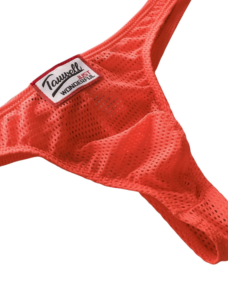 2 Pack Men's Sexy Breathable Mesh Thongs with High Stretch