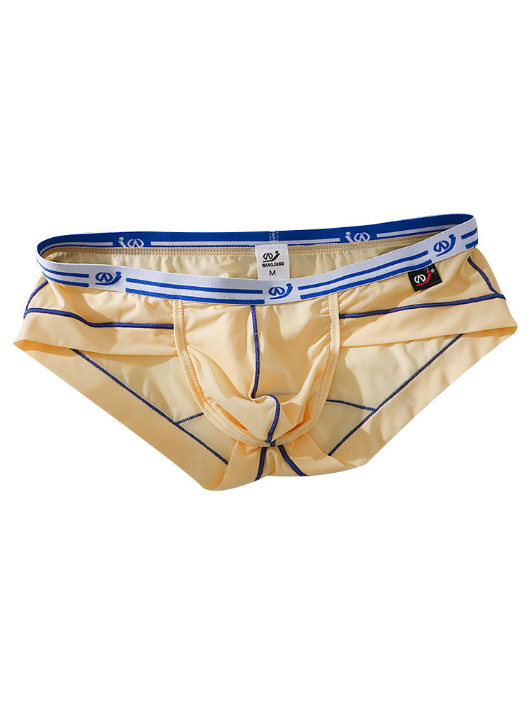 3 Pack Sexy Fashion Ice Silk Solid Color Men's Briefs