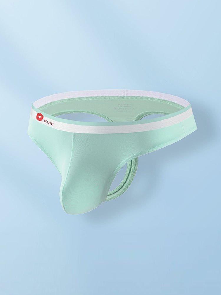 3 Pack Men's Ice Silk Sexy U-Shaped Pouch Kiss Thong