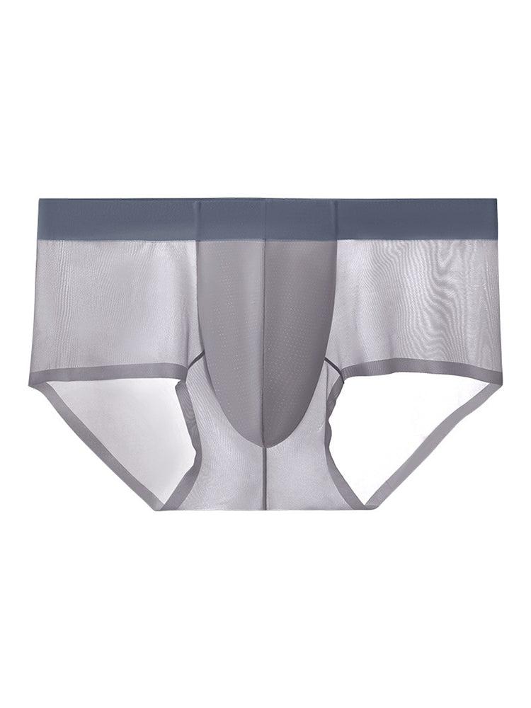 2 Pack Men's Ultra-Thin Breathable Antibacterial Crotch Briefs