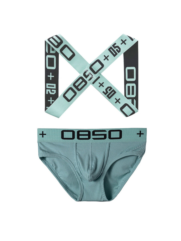 Men's Ultra-Soft Cotton Supportive Fit Activewear Shoulder Strap & Underwear