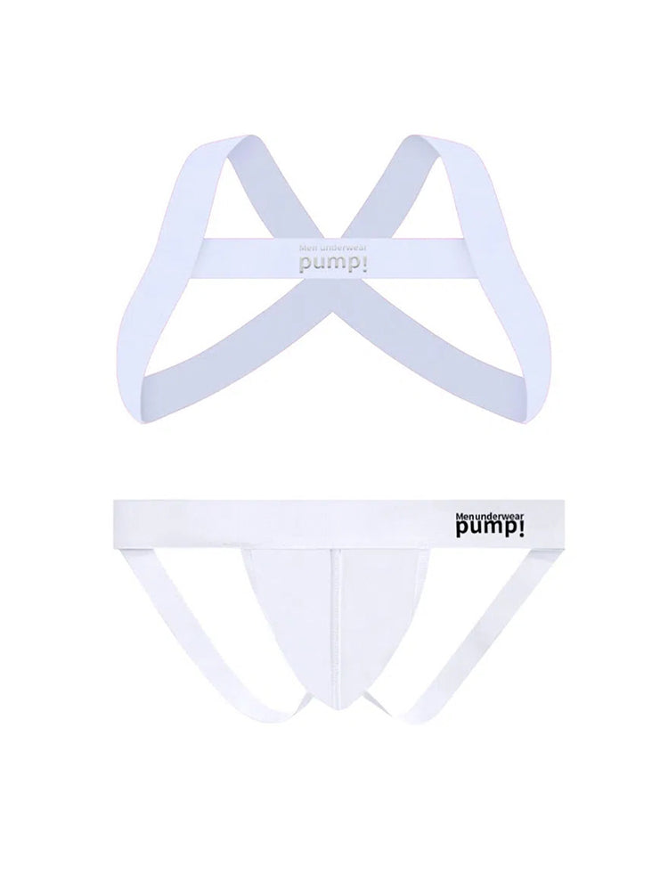 Men's Sporty Cut Anti-Chafing Stretch Fit Shoulder Strap & Underwear