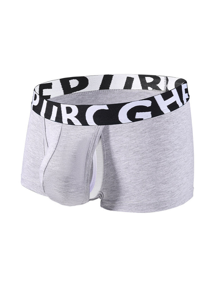 2 Pack Men's Separated Pouch Side Vent Design Trunks