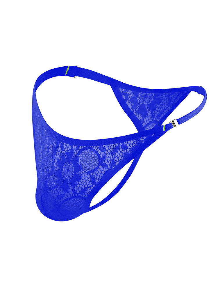 4-pack Men's Lace Side Buttoned Thongs