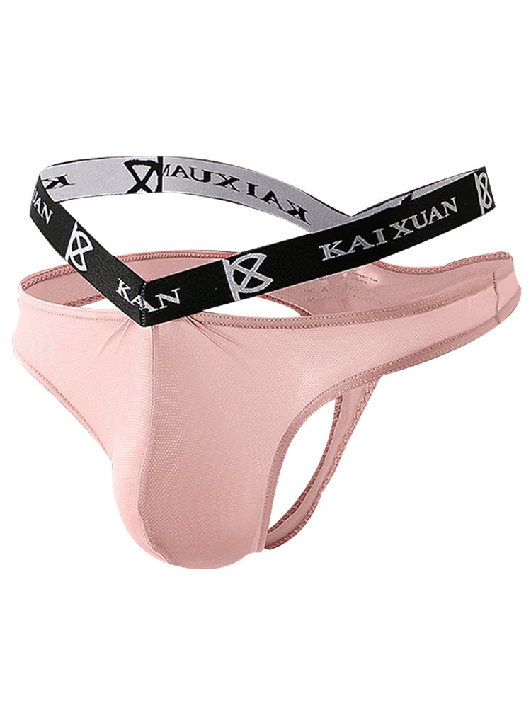 3 Pack Men's Sexy Ice Silk Mesh Breathable Erotic Thong & Strings