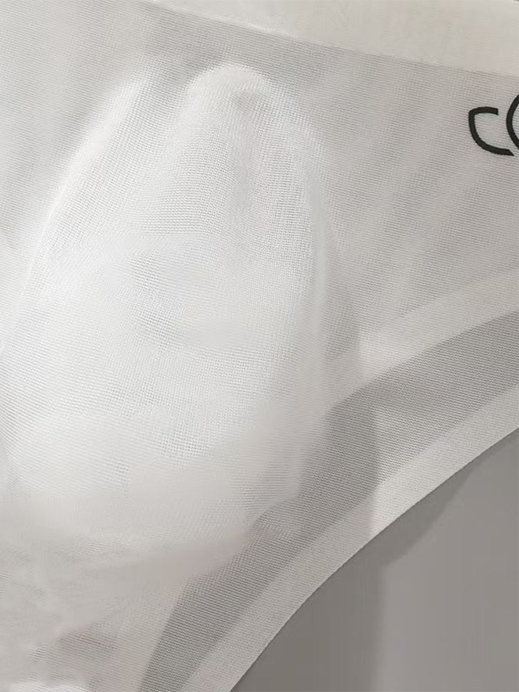 4-pack Men's Sexy Solid Color Letter Seamless Thong