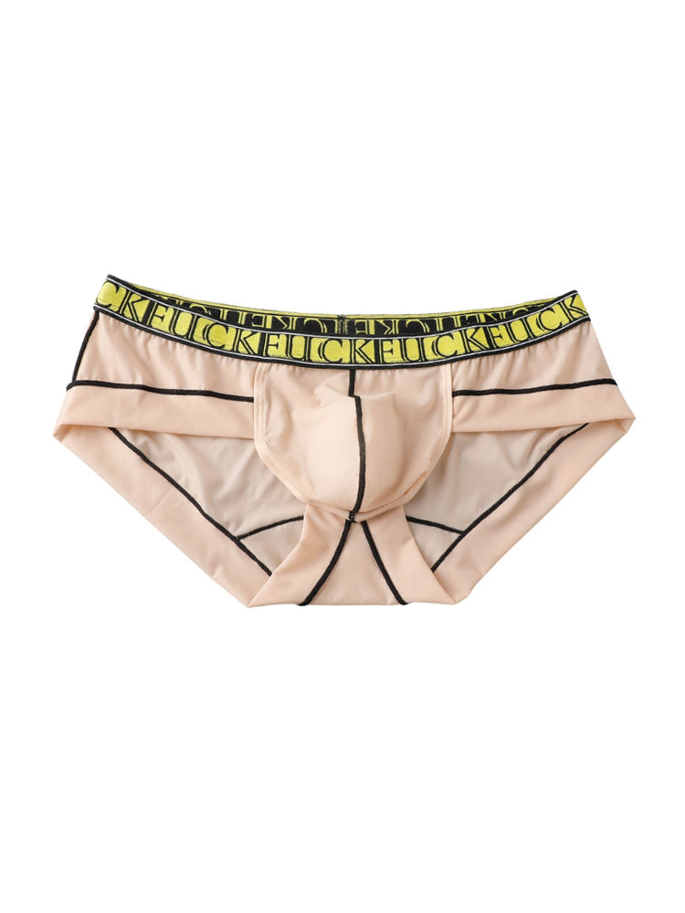 2 Pack Men's Ice-Silk Stretch Sports Briefs with 3D Pouch