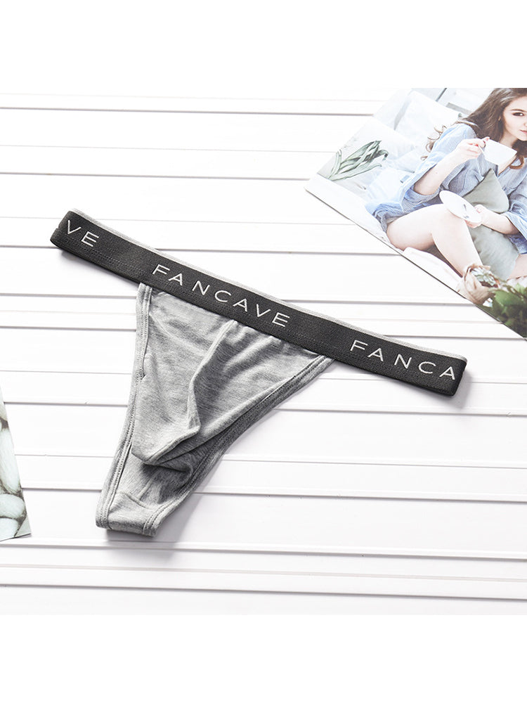 3 Pack Men's Modal U-Pouch Mid-Rise Thongs