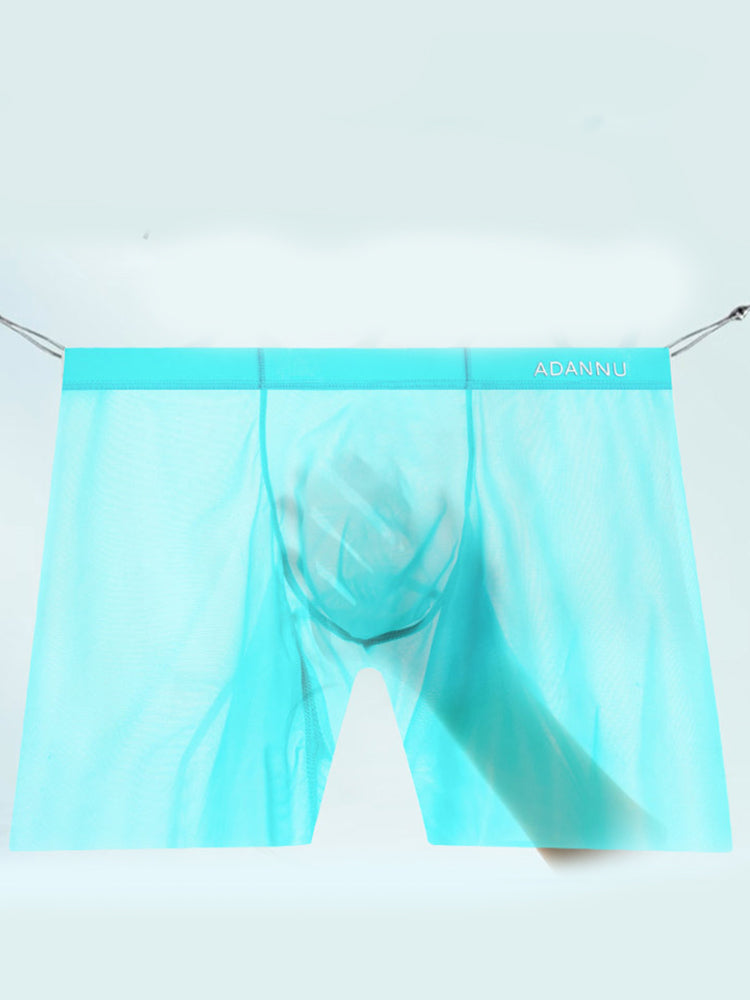 2 Pack Men's Ultra-Thin Breathable Semi-Transparent Pouch Midway Briefs