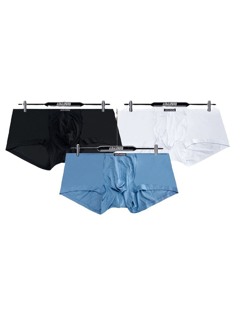 2 Pack Men's Sexy Low-rise Roomy Pouch Trunks