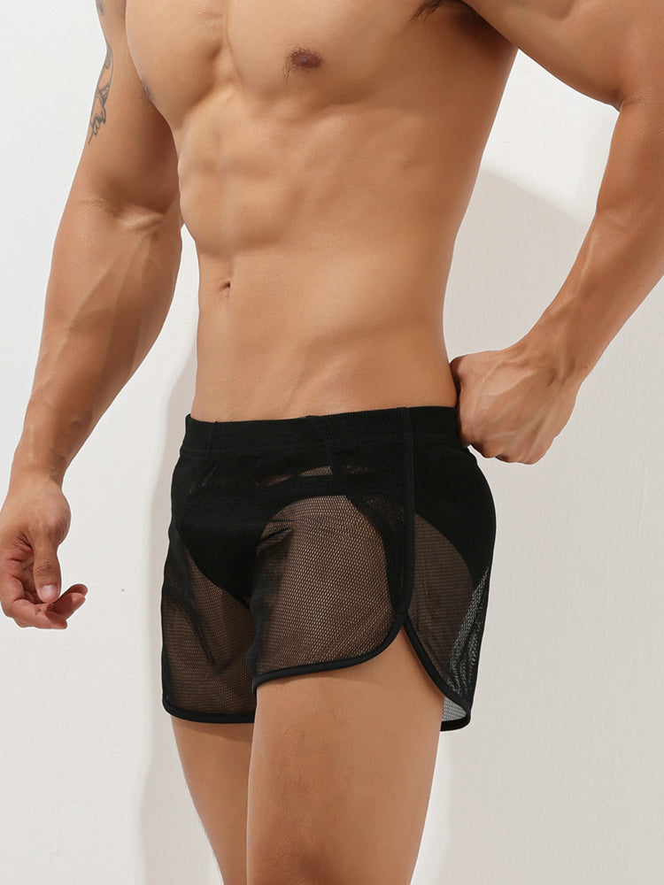 Men’s Sexy See Through Mesh Boxer Shorts