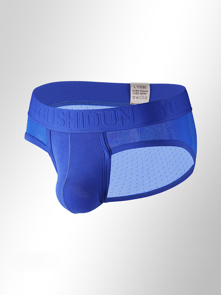 2 Pack Men's Low Rise Mesh Large Pouch U-convex Breathable Comfortable Briefs