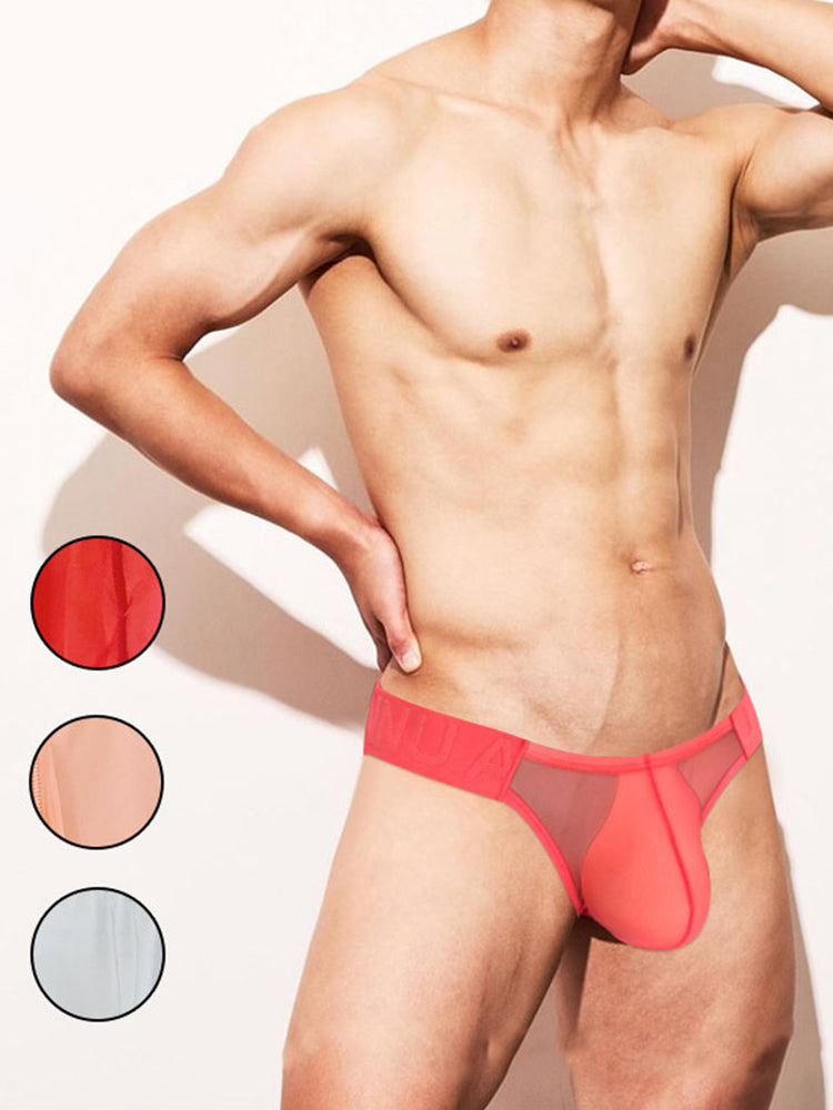 2 Pack Ultra-Thin Men's Breathable Semi-Transparent Sexy Bikini