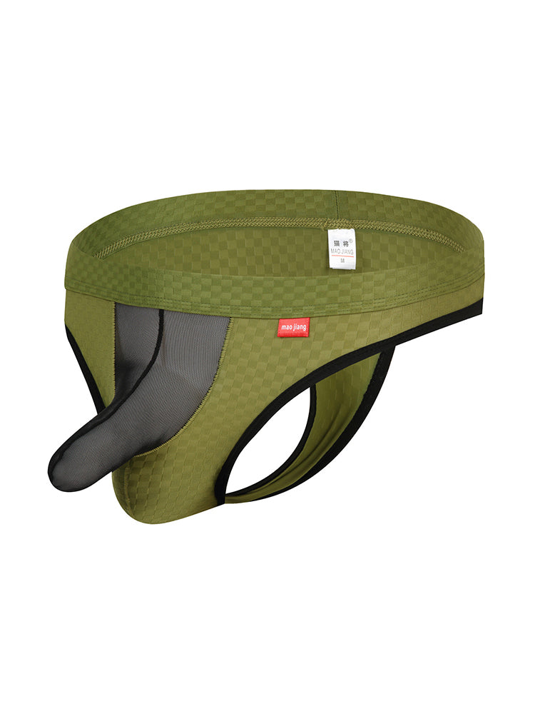 2 Pack Men's Sexy Thongs with Transparent Elephant Trunk