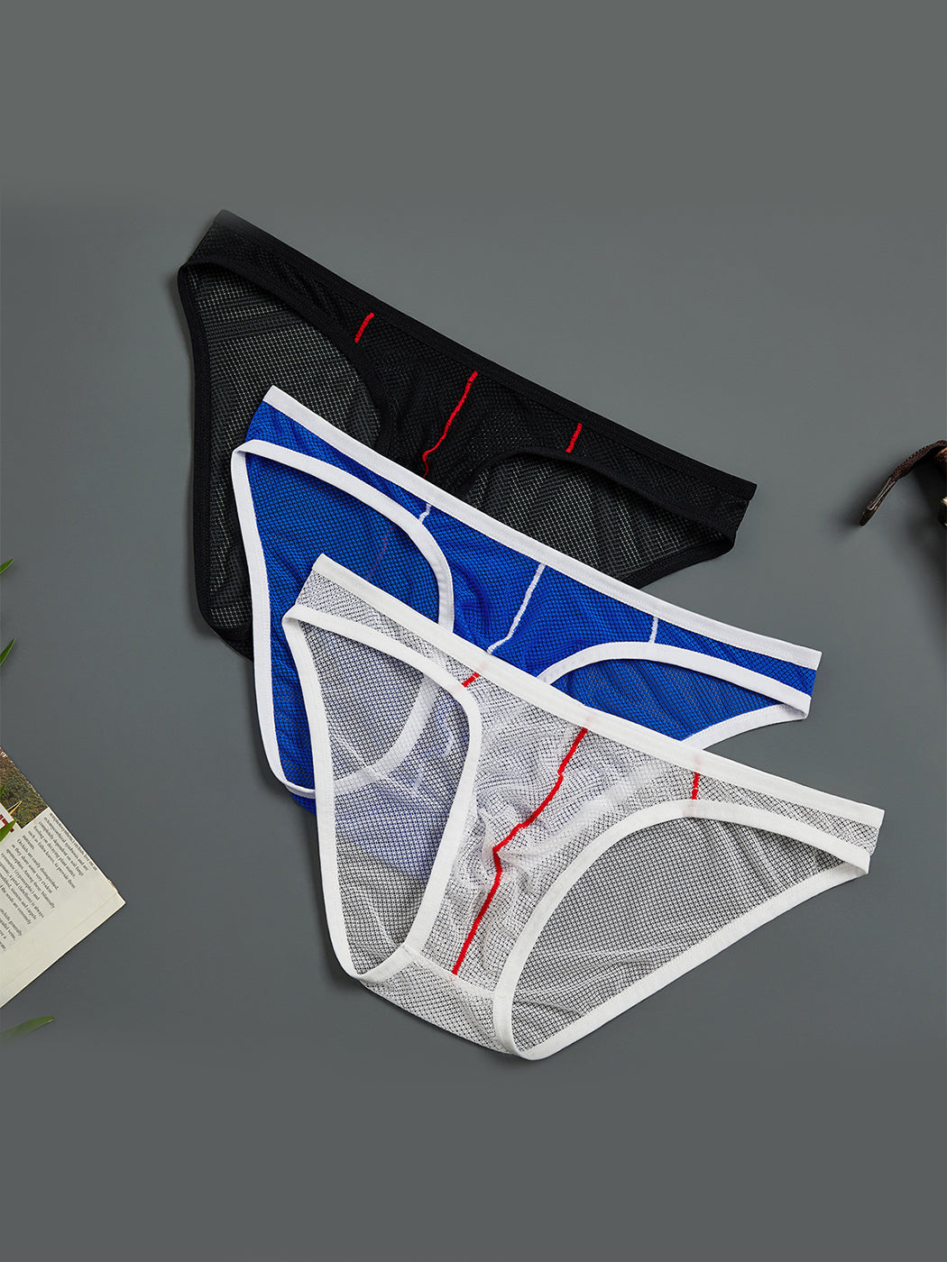 2 Pack Men’s See-through Mesh Bikini