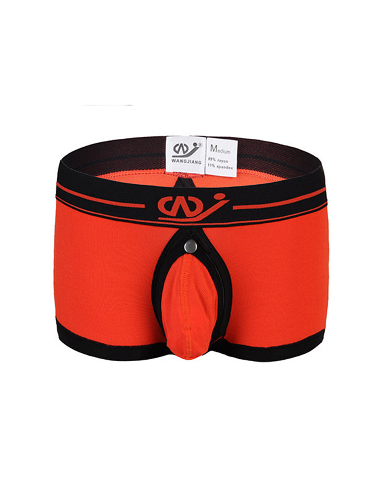 2 Pack Men's Large Pouch Back Opening Sexy Trunks